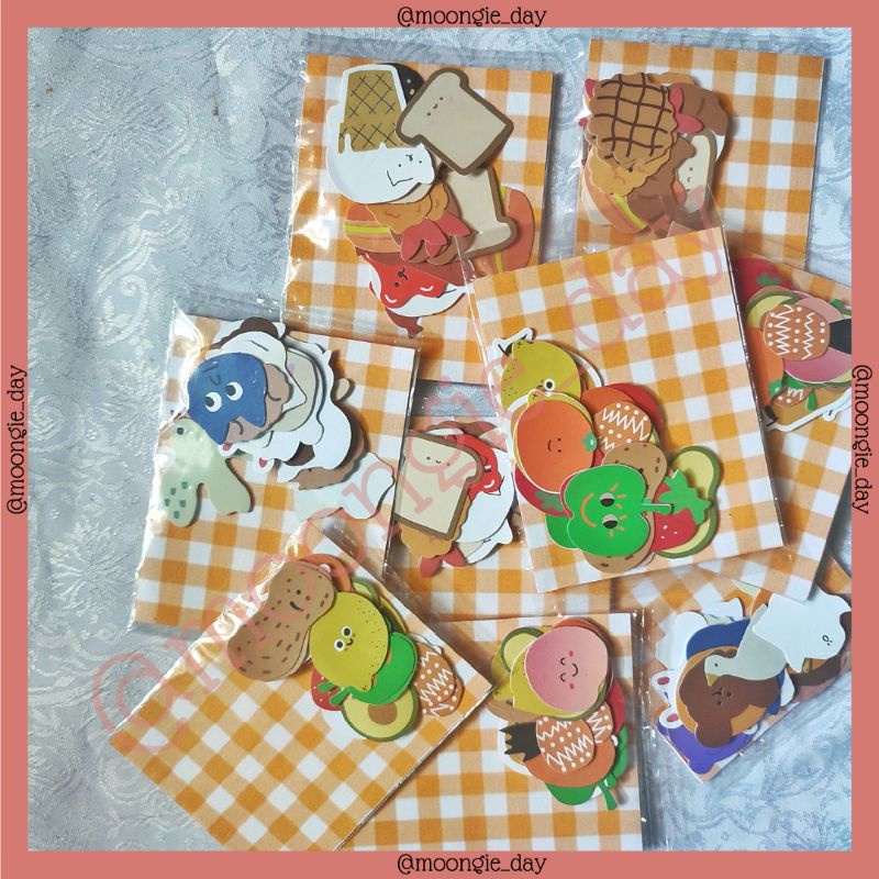 

20 LEMBAR STIKER KERTAS TEMA BREAD FRUIT GHOST LITTLE STICKERS ANIMAL FOOD BULLET JURNAL LUCU MURAH DIY DIARY