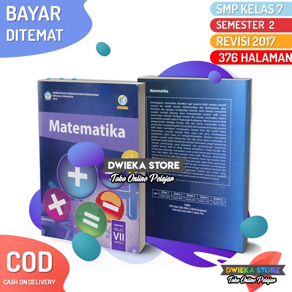 Buku Siswa Matematika Semester 2 Smp Kelas 7 Kurikulum 2013 Edisi Revisi 2017 Shopee Indonesia