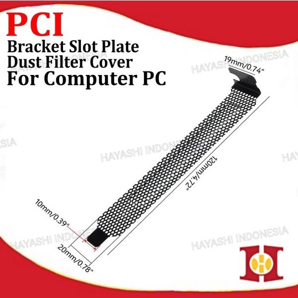 PCI Slot Cover Back Panel PCIe Casing Case Komputer Penutup Slot VGA - 5pcs