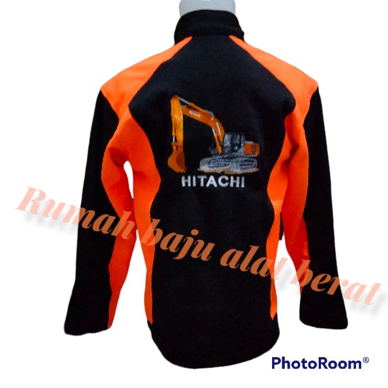 jaket excavator hitachi / jaket Hitachi bahan piyu / jaket pria alat berat / jaket pria