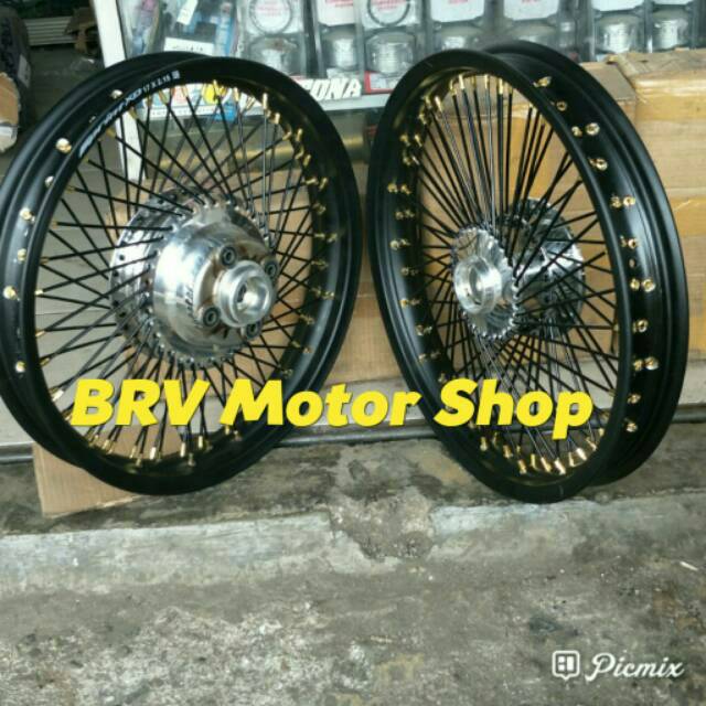 Paket Velg Jari Jari Tiger Revo - Mega Pro - Verza - Sepaket Velg Jari Seribu Ring 17