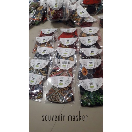 souvenir masker, souvenir pernikahan, souvenir masker batik, souvenir murah