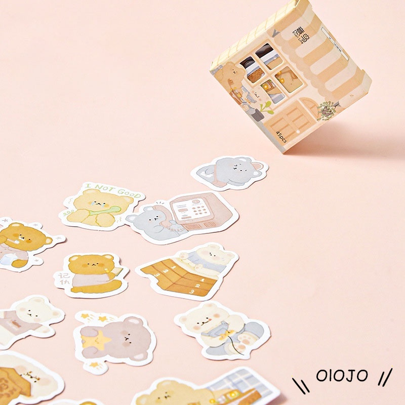 Stiker Lembar Memo Desain Kucing Lucu Kawaii Stiker Estetika