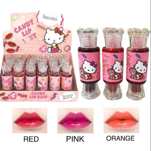 HELLO KITTY LIP TINT LIPTINT DENGAN VITAMIN BIBIR SASIMI