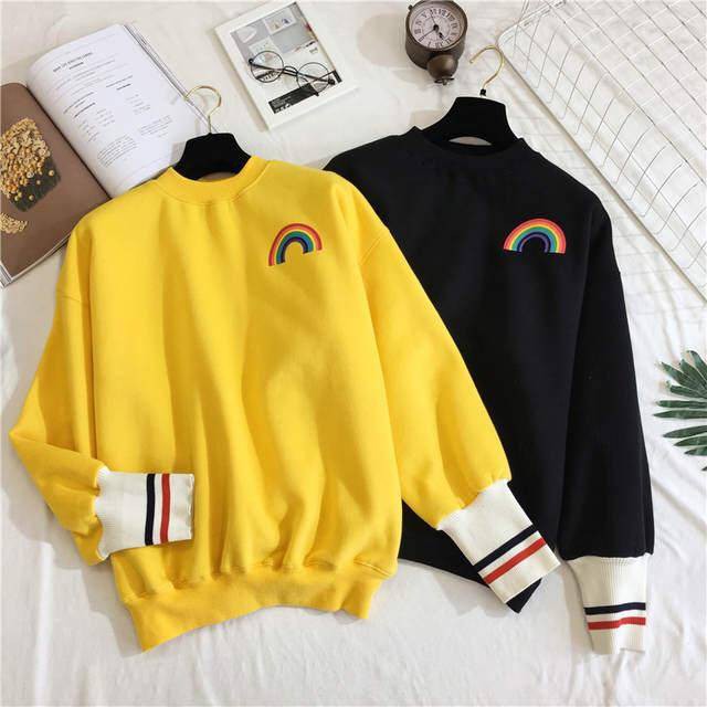 VS - RAINBOW Sweater Korea | SWEATER WANITA PELANGI KEKINIAN KOREAN STYLE FIT TO L