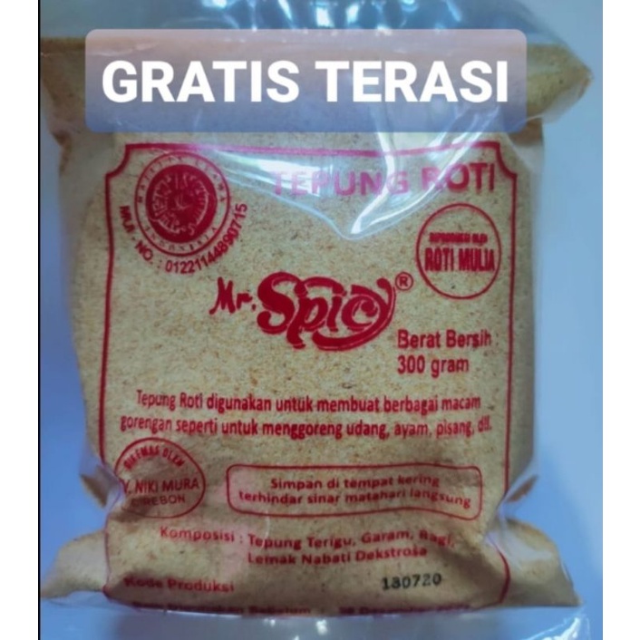 

TEPUNG ROTI 300 GRAM GRATIS TERASI khas Cirebon