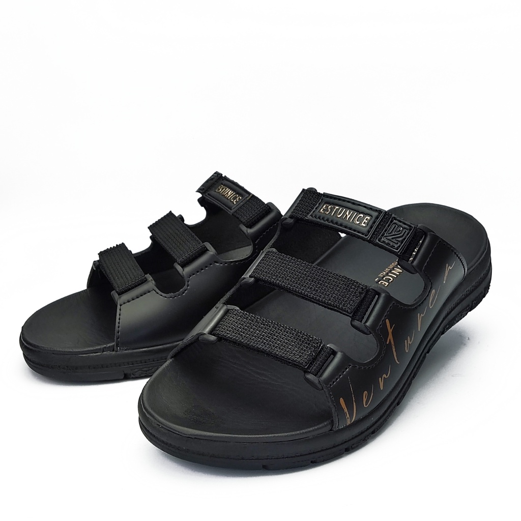 Estunice Sandal Slop Pria Gunung - Venturer G1 Hitam-3