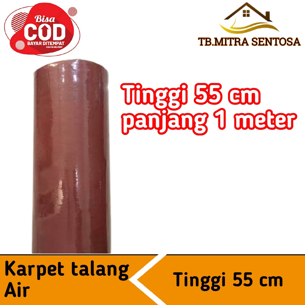 Karpet merah talang air atap anti bocor plastik 55 cm tebal berkualitas