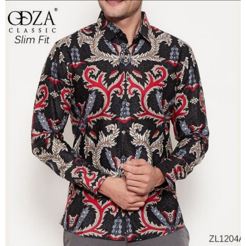 BAJU BATIK PRIA SLIMFIT KEMEJA PRIA LENGAN PANJANG PREMIUM KERJA KANTOR RESMI PESTA