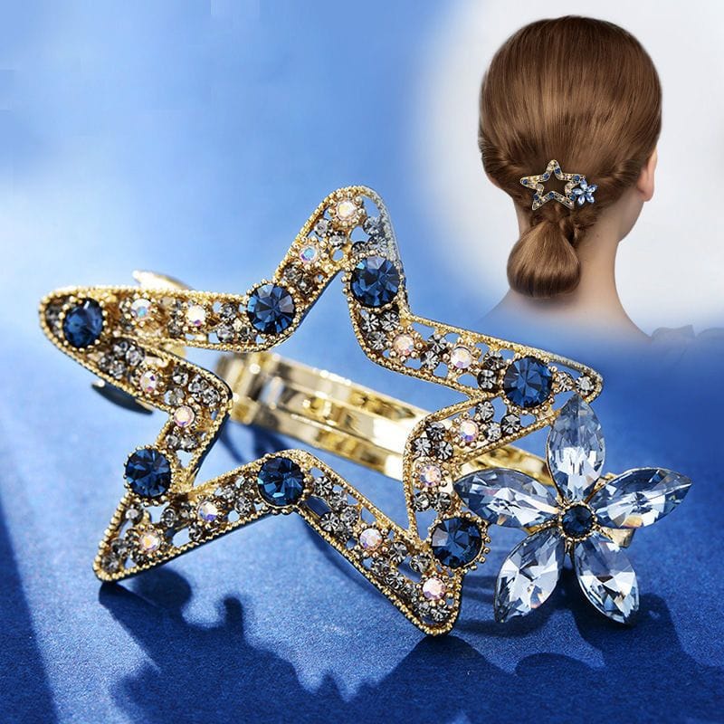 Jepit Rambut Korea Premium Elegan Otomat Wanita Fashion Trend Kristal Zirkon motif baru original import JO21#