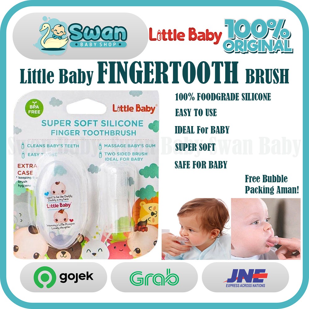 Little Baby Super Soft Silicone Finger Toothbrush / Sikat Lidah Bayi