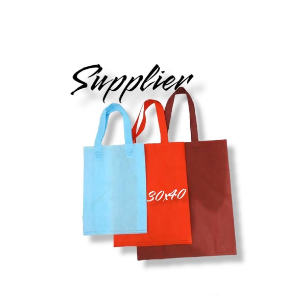 

goodie bag tas spunbond 30x40 lipat samping 12tas