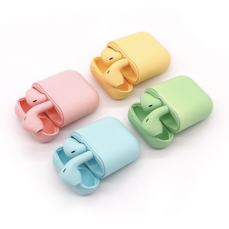 Headset Bluetooth i12 TWS Makaron inpods Hf BT Wireless android macaron Warna Warni