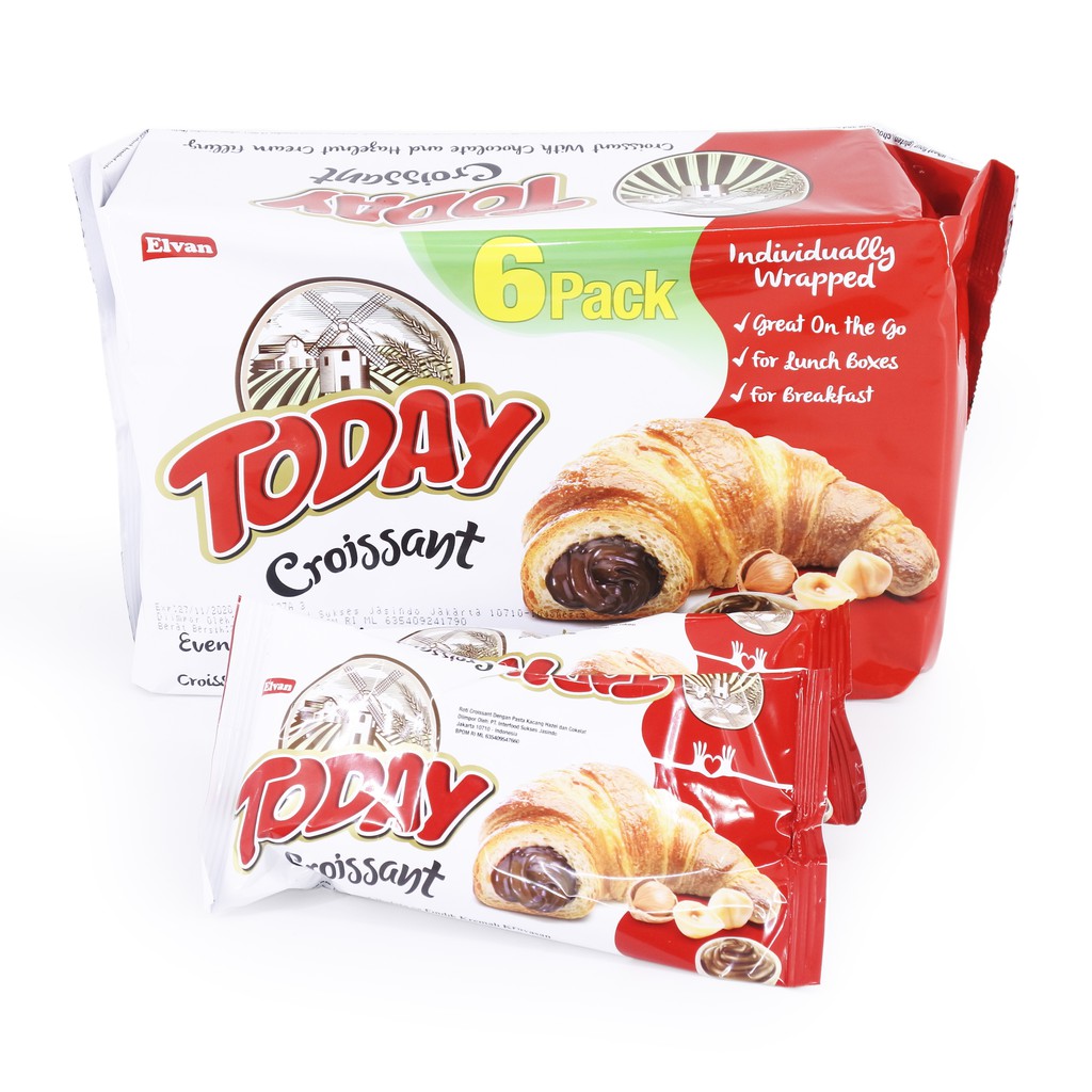 Elvan Today Croissant Pack Isi 6 Roti Turki Original