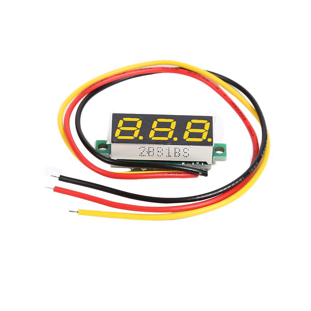 MOJITO 0.28 inch DC 0-100V 3 Wires Mini Gauge Voltage Meter Voltmeter LED Display