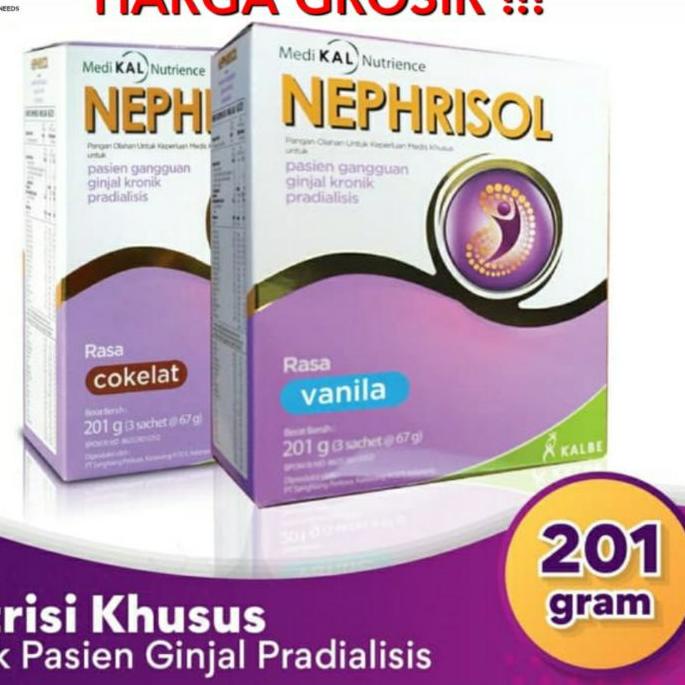 

Trendy NEPHRISOL COKLAT VANILA CAPPUCCINO NEPHRISOL REGULER 201 GRAM