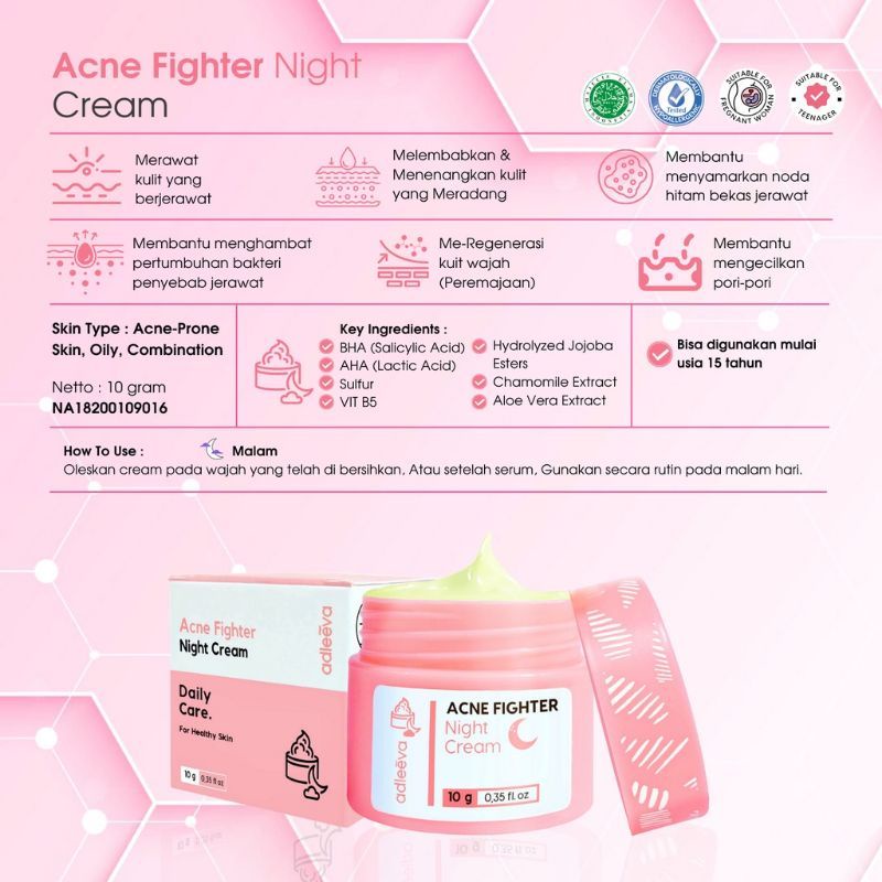 cream malem acne adeeva