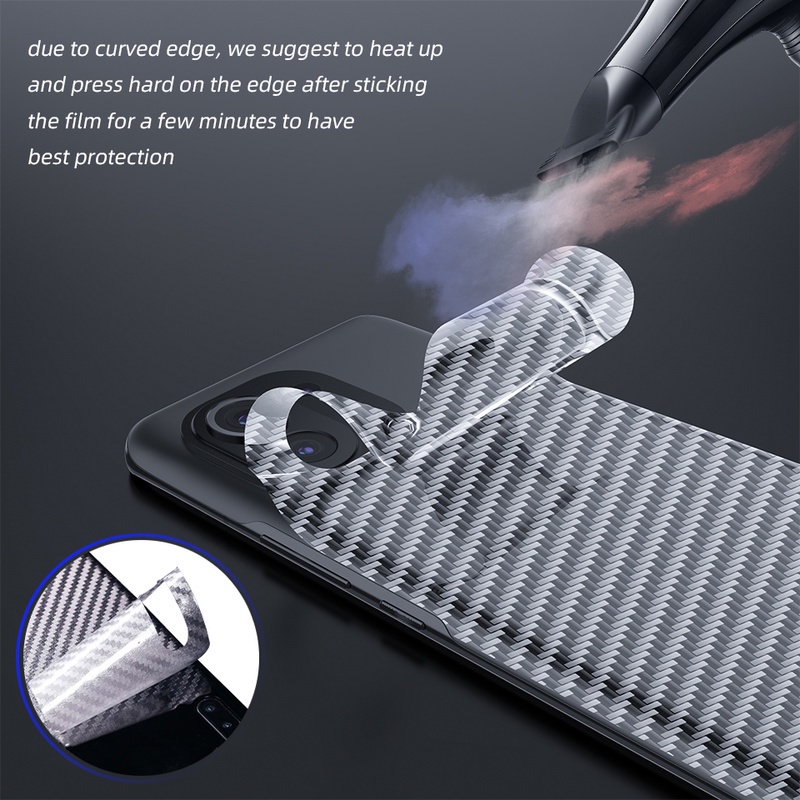 Film Pelindung Belakang Handphone Bahan Pvc Carbon Fiber Ultra Tipis Anti Sidik Jari Untuk Xiaomi 11T / 11T Pro / 11 LITE