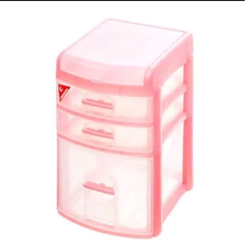 Laci Mini Container Susun 4 Shinpo 344 C4 / Rak CD VCD DVD Kotak Penyimpanan Obat P3K Tempat Sendok