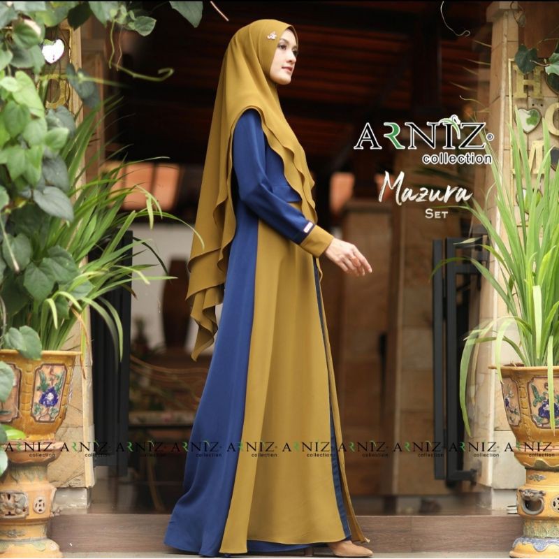Mazura Set Syari Original By Arniz Collection terbaru set masker