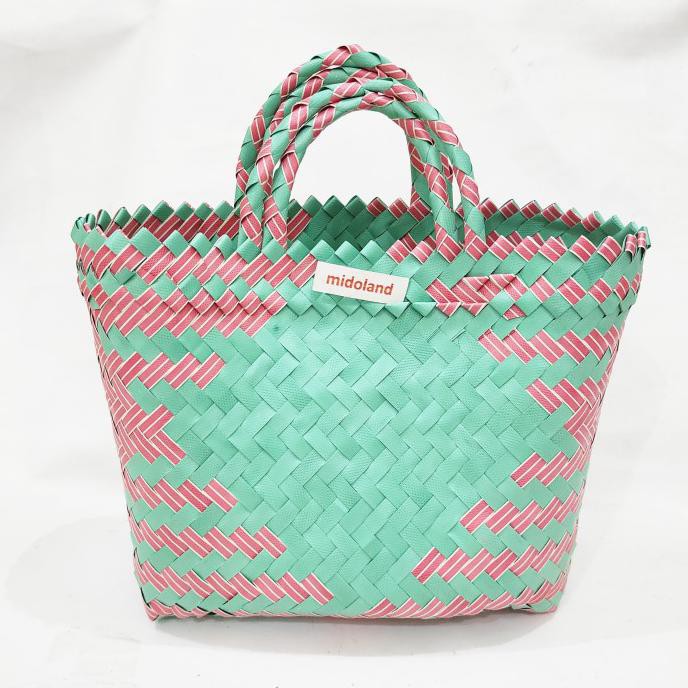 Aman Tas Jinjing Plastik Belanja Sayur Sayuran Kecil Anyaman Reuseable Gilaa