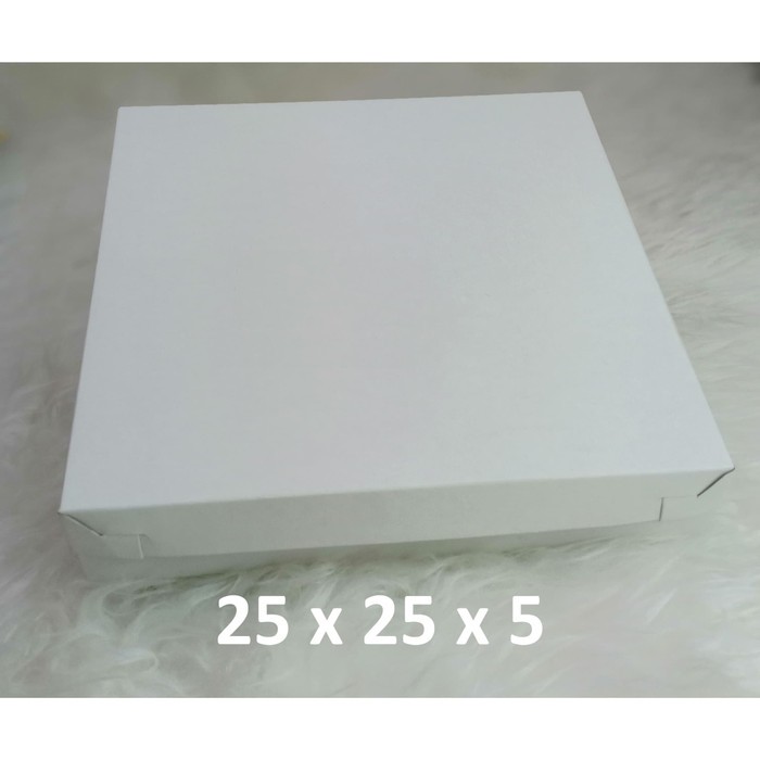 

Dus / box polos / kotak serbaguna polos kue / donat / pizza - 25 x 25 x 5