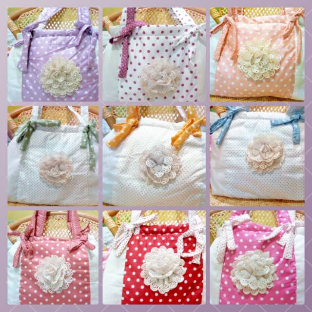 Mukena katun jepang polkadot series