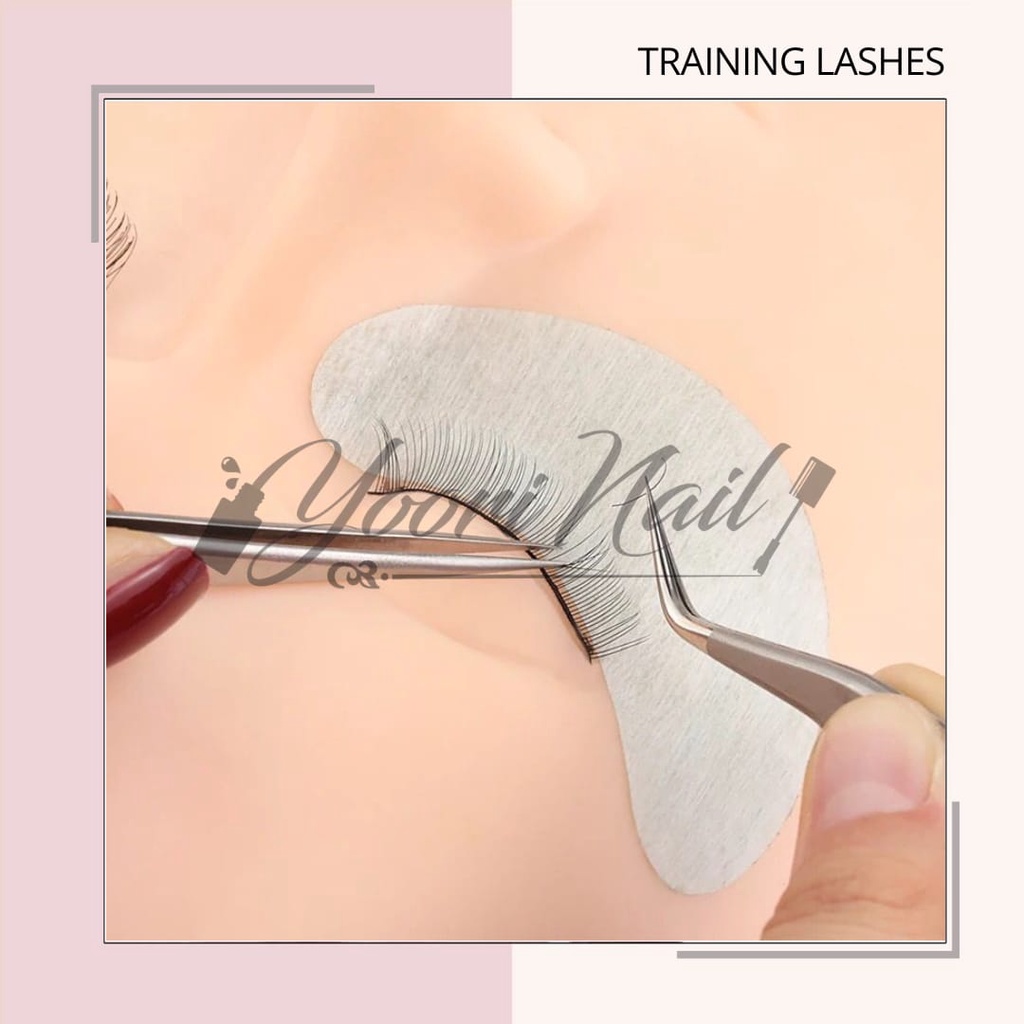 Training lashes set 10 pair bulumata palsu latihan eyelash extension training