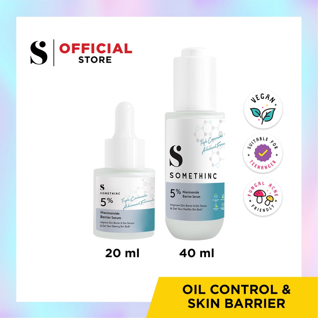 SOMETHINC 5% Niacinamide Barrier Serum 20ml-40ml Original / BPOM Aman