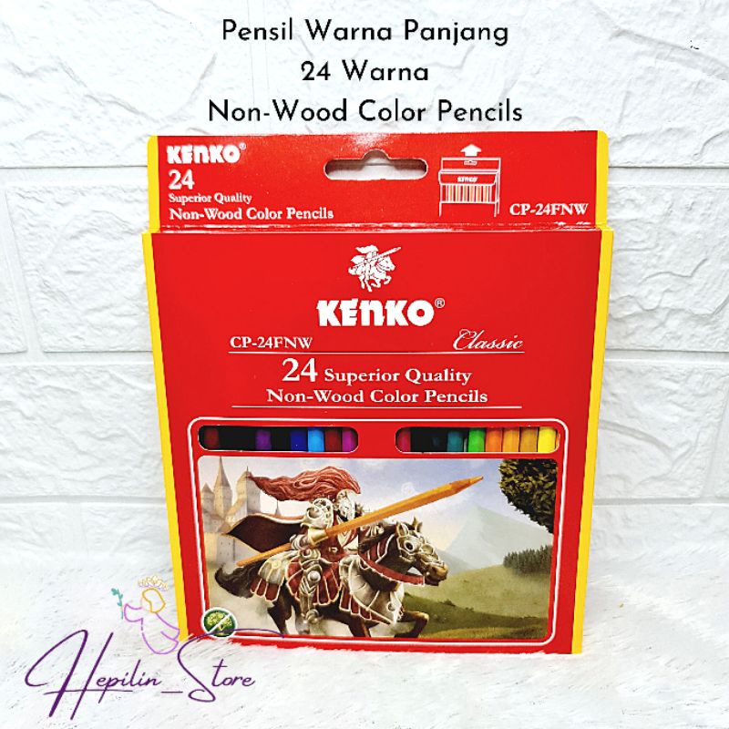 

Pensil Warna KENKO 24 Warna NON-WOOD / ORIGINAL 100% Kenko Color Pencils