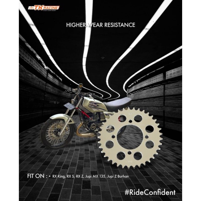 GEAR BELAKANG RXZ TK SIZE 428 F1ZR/JUPITER Z LAMA/VEGA R LAMA/RX KING/JUPITER MX LAMA/JUPITER MX NEW-1