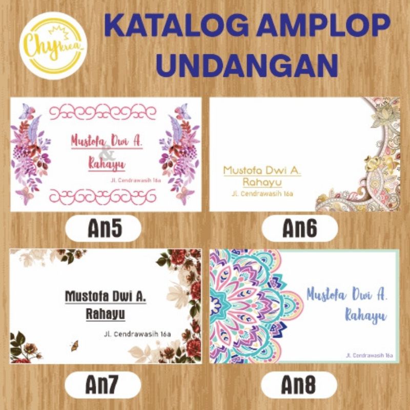 Amplop Nama Kondangan/Amplop Custom Kondangan ukuran 11x7