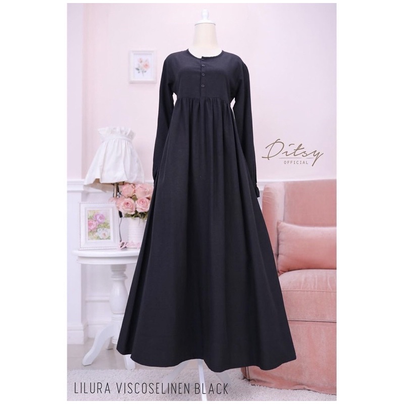 Disy Lilura Viscose Linen Black Size XL