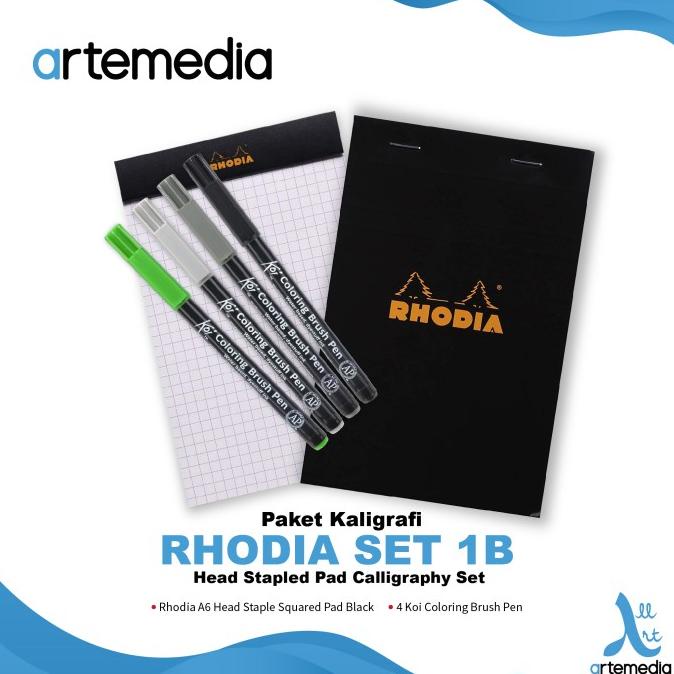 

(BISA COD) Paket Kaligrafi Set 1 Rhodia Head Stapled Pad Calligraphy Set BIG SALE Kode 220