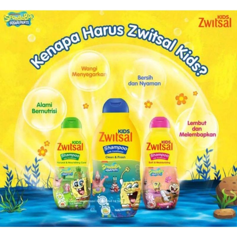 Zwitsal Kids Shampoo With Conditioner 180ml - Zwitsal Shampo &amp; Conditioner Anak