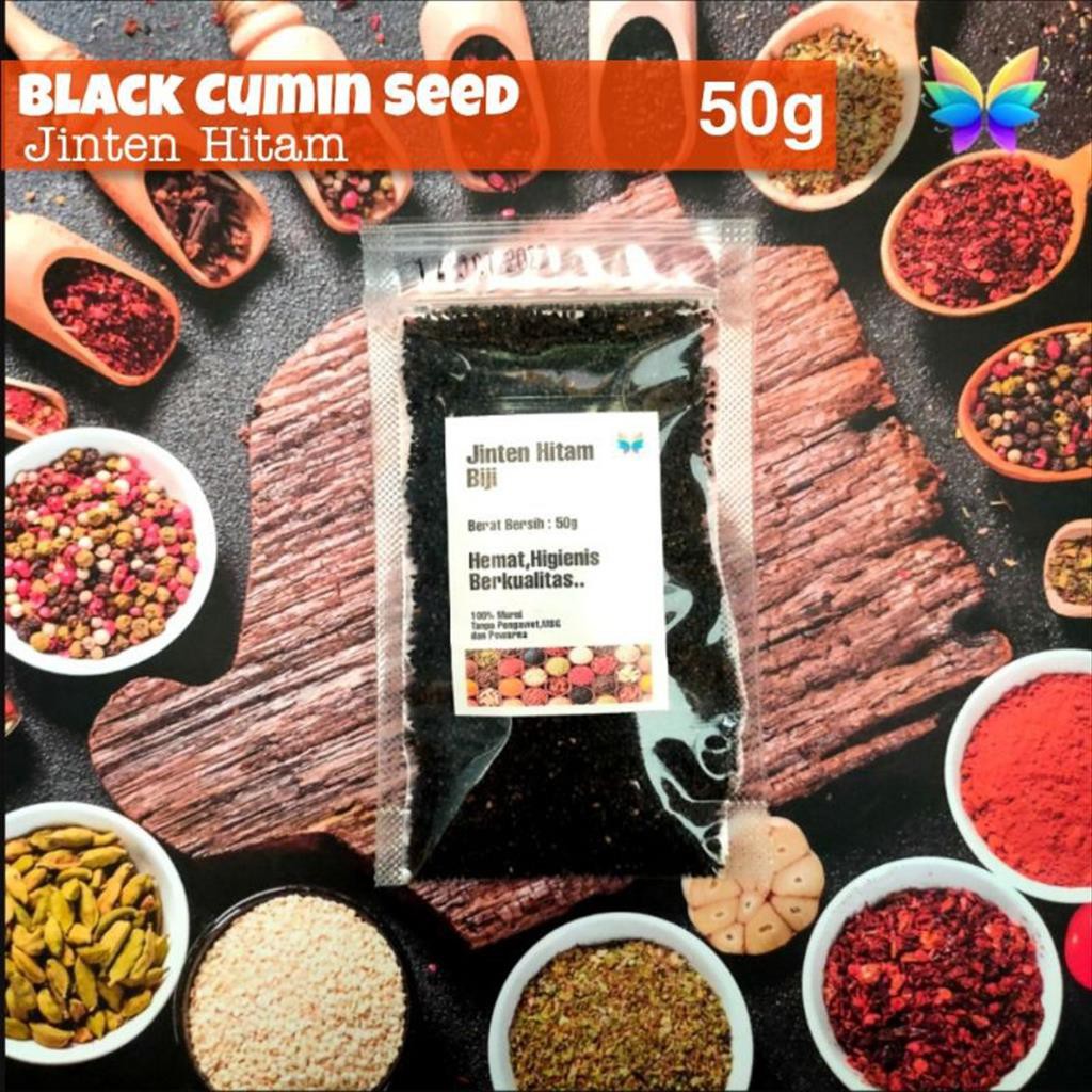 

Bumbu Rempah JINTEN HITAM BIJI /Black Cumin Seed 50g ✓PREMIUM #WarnaWarniRempah