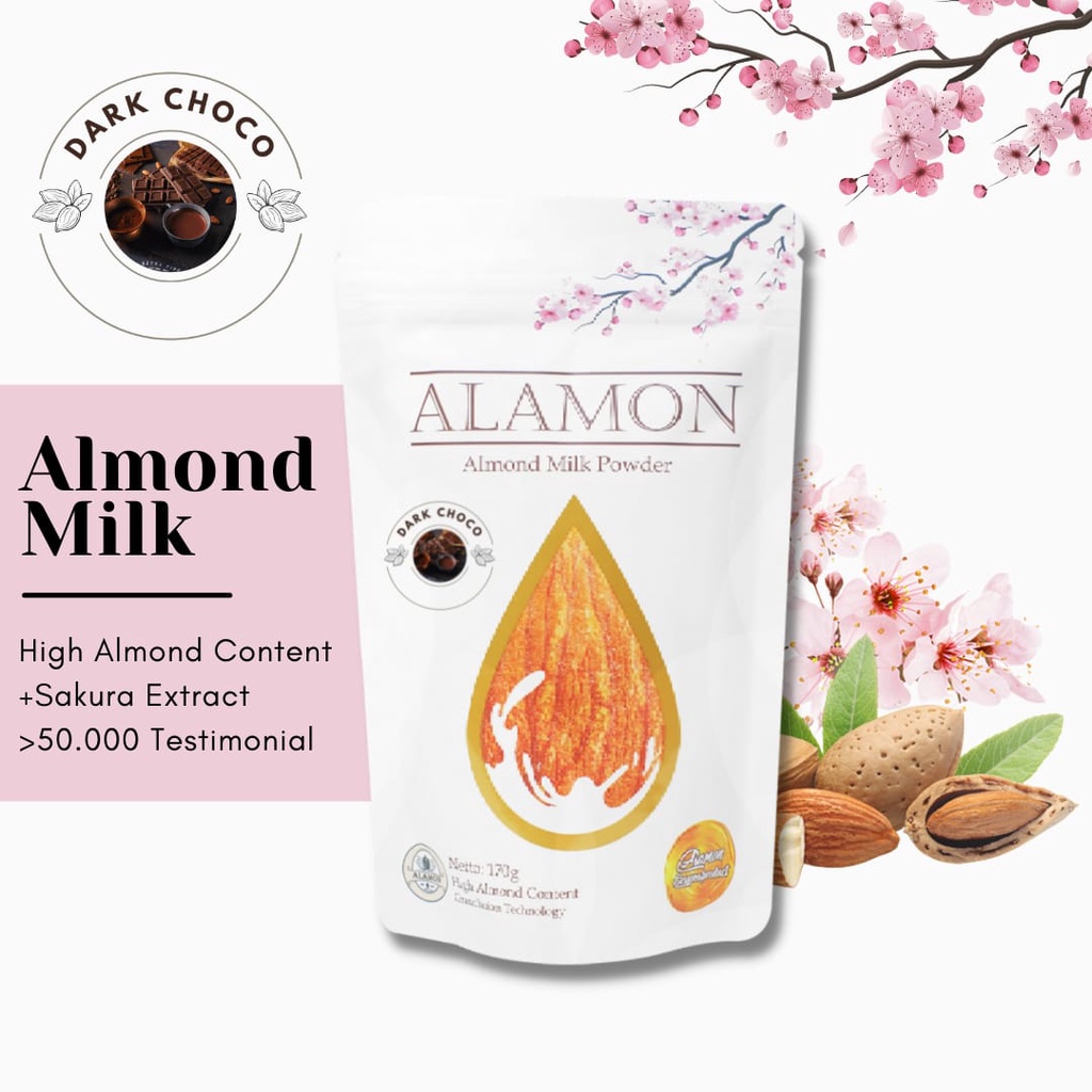Susu Almond Bubuk- Alamond Milk Susu Nutrisi Otak dan Kulit Aneka Rasa - Asi Booster