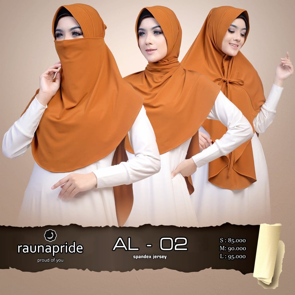 Rauna SALE Bergo Pet Jersey 3in1 / AL 01 - 10 / Fashion Muslim / BONUS Ciput