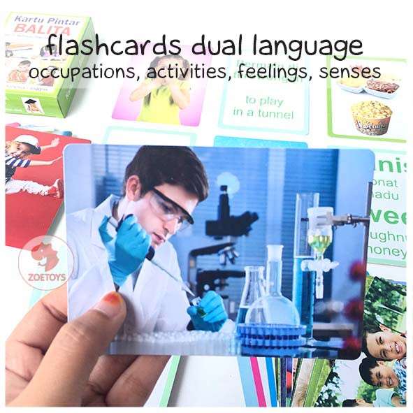 Zoetoys Flashcards Dual Language | Flashcard Kartu Pintar Balita Termurah Animal Body Parts Alphabet | Mainan Edukasi Anak