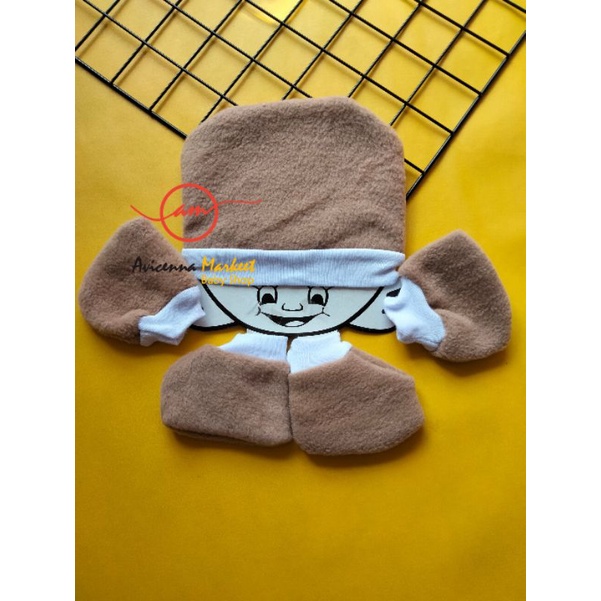 topi bayi set sarung tangan kaki bayi