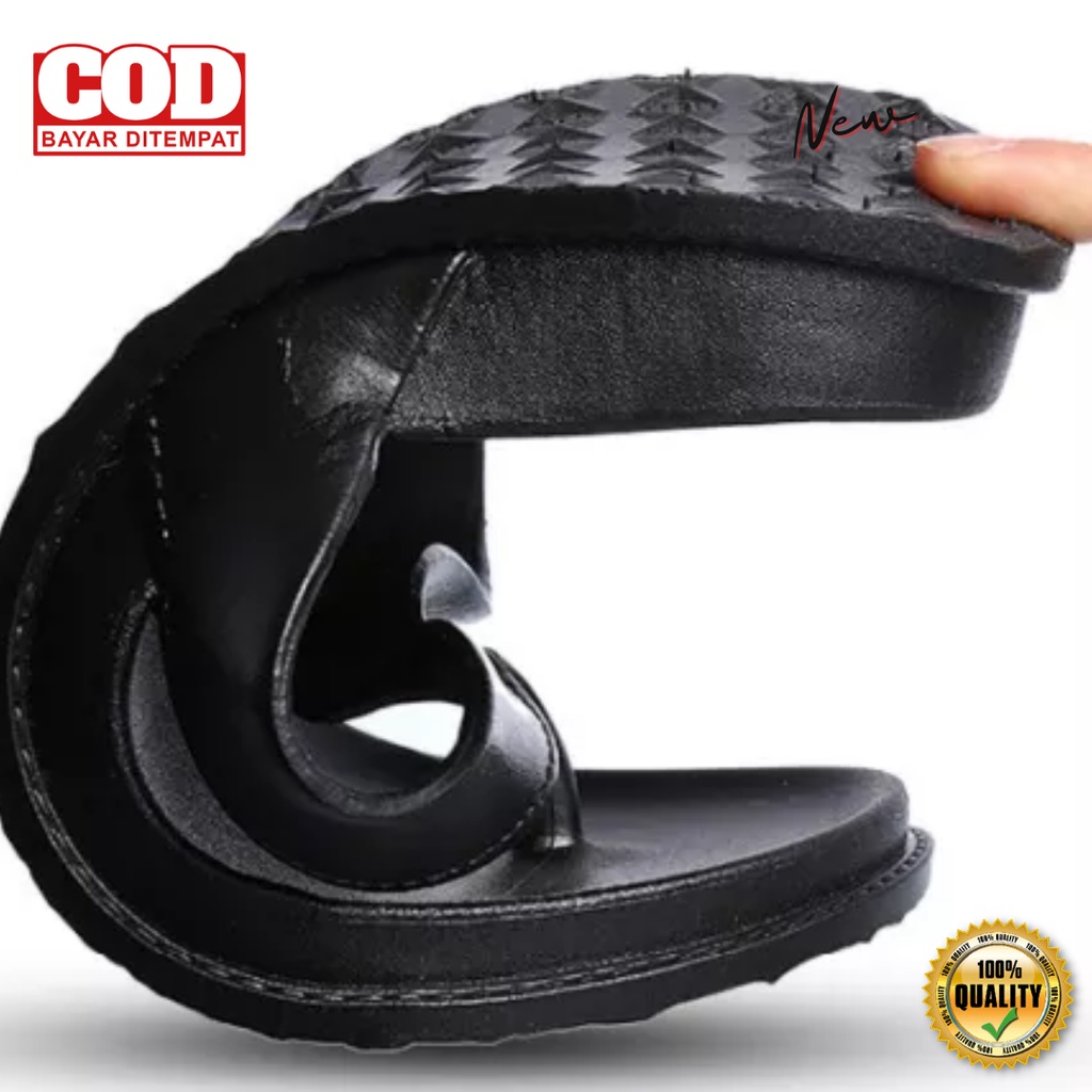 COD Sandal Prison Korean Black Style Pria &amp; Wanita Model Elegan Original