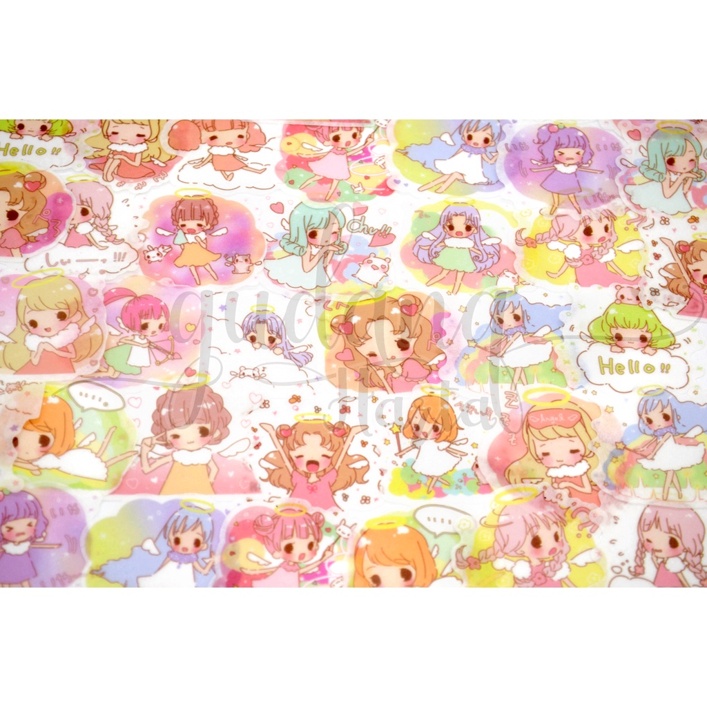 Stiker Washi Rainbow Girl Sticker Pelangi Indah DIYScrapbook GH 303110