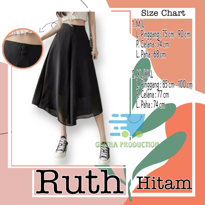 Celana Sifon Casual wanita gaya korea model terbaru - Givtha Ruth Pants