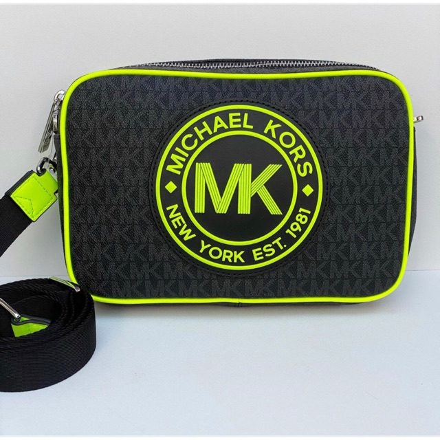 Michael Kors Fulton Large Crossbody Neon Lime