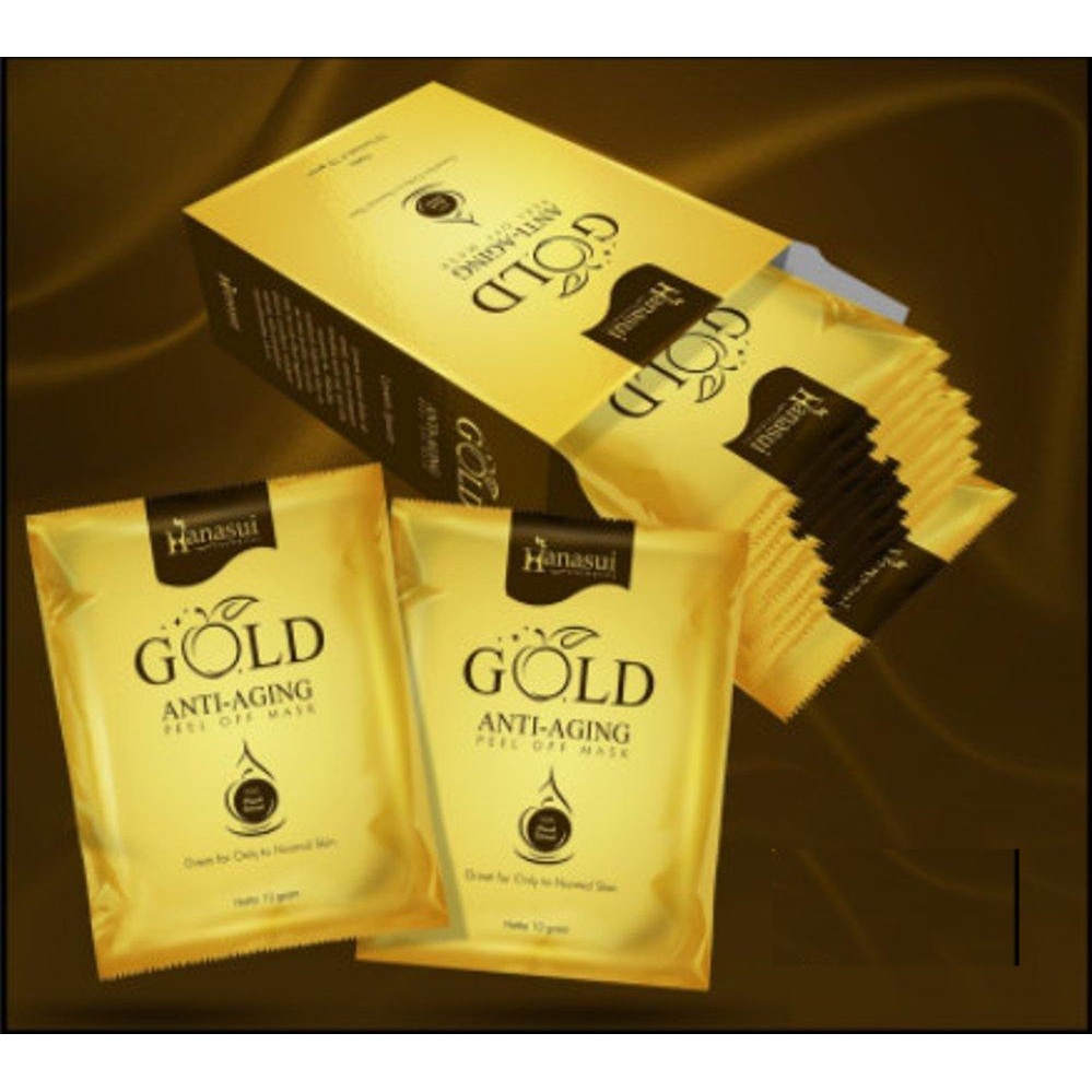 [ 1Kg = 13Box ] MASKER NATURGO GOLD HANASUI BPOM / HARGA PER BOX [ MASKER GOLD ]