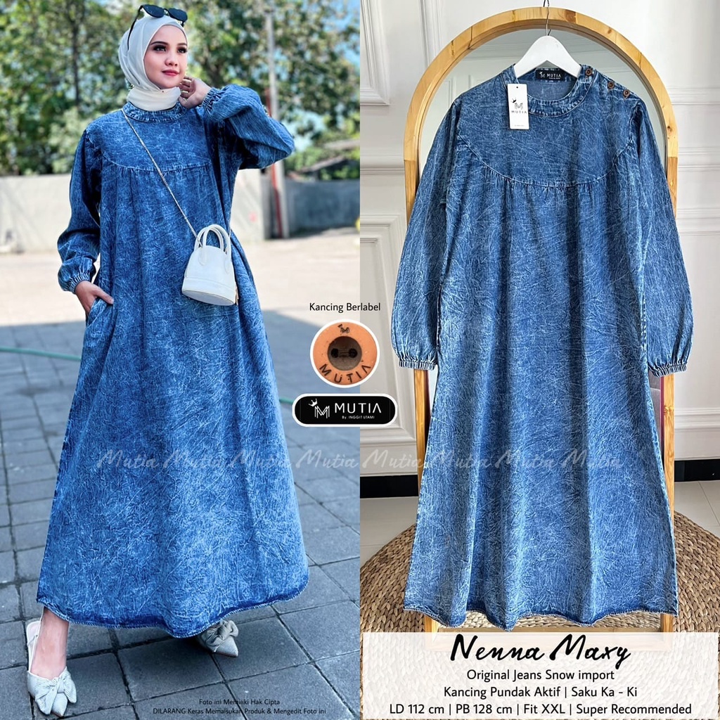 DRESS JEANS / 20.7 / SYAILA  SAFEA DEEPNA UMBRELLA TWO TONE MELODIE MALAY LIBELA MARSELLA KARTIKA NENNA CHESSA / DRESS MAXI / ALLSIZE FIT TO XL / MUTIA