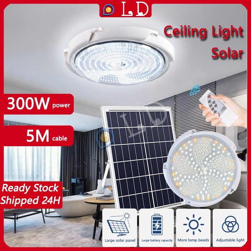 [COD]Lampu Langit-langit LED Surya Pencahayaan Dalam Ruangan Rumah Cahaya Putih Lampu Tenaga Surya Lampu Plafon Minimalis Solar Ceiling Led Lampu Tenaga Matahari Fitting Lampu Plafon Hias Murah