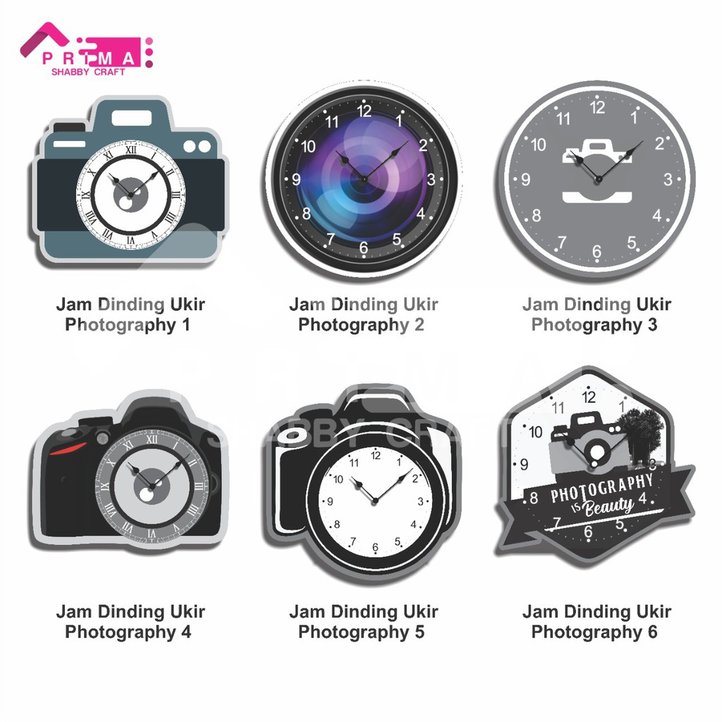Jam Dinding Karakter Photography Hiasan Pajangan Dekorasi Kamar Ruangan Kamar Tidur Anak Cowok Cewek