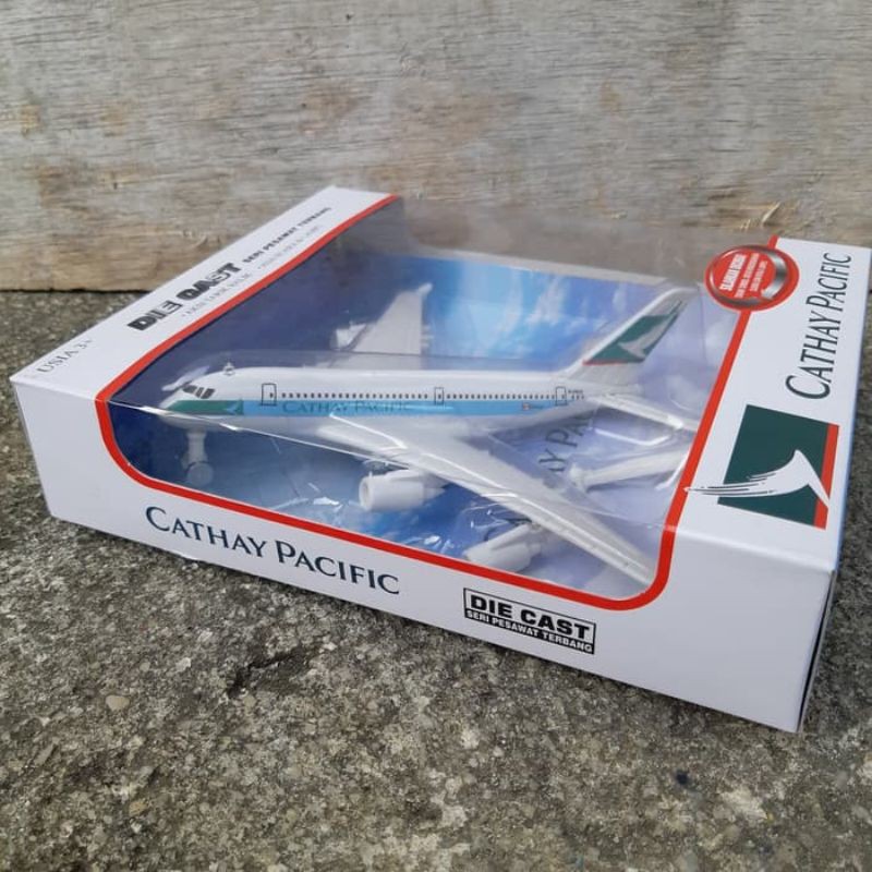 Diecast Pesawat Cathay Pacific Alloy - Mainan Miniatur Plane Airbus