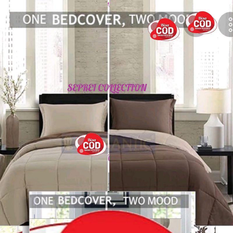 Bedcaver Selimut  Custom Two Tone Caver premium katun Jepang dispes aestetic